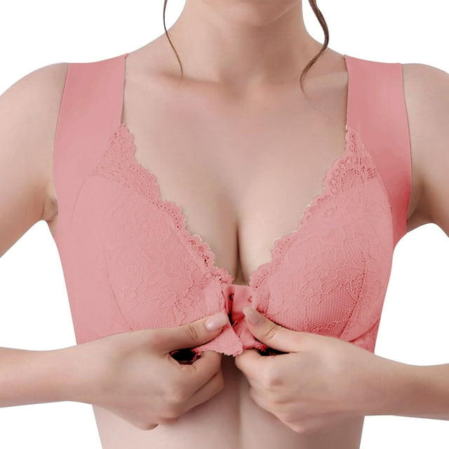 Front Closure Bra For Womens Lace Comfort Wireless Full Coverage Womans Sleep Bra