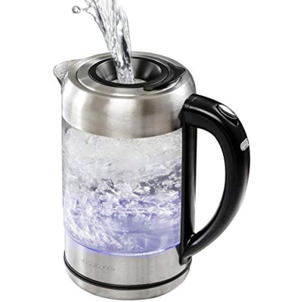 Ovente Electric Glass Kettle 1.7 Liter with ProntoFill Technology
