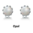thumbnail image 2 of Created Opal Stud Earrings in Sterling Silver, 2 of 2