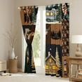 thumbnail image 3 of Feelyou 3D Deer Moose Blackout Curtains Set of 2 (52x84 Each) for Teens, Rustic Jungle Wildlife Window Curtains, Christmas Cabin Curtains and Drapes, Window Curtains Decor, 3 of 6