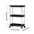 thumbnail image 3 of Multi-Layer Rolling Storage Cart | Narrow Space Organizer with Wheels & Brakes | Adjustable Shelves for Bathroom & Kitchen | 37x13x60cm, 3 of 6