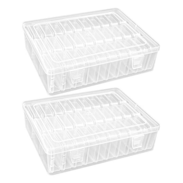 Shisuyan 60 Small Boxes Plastic Bead Storage Containers for Home Organization and Storage Crafters Transparent