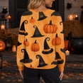 thumbnail image 5 of IYYVV Halloween Sweaters for Women Button Knit Cardigan Long Sleeve Ghost Graphic Cute Spooky Fall Winter Trendy Tops 2026 Saffron S, 5 of 5