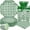 Green, variant on 175 Pcs Red Gingham Plates and Napkins Party Supplies - Red and White Checkered Plates Sets Serve 25 Guests - Scalloped Gingham Paper Plate for Birthday Picnic Mother's Day Party Decorations