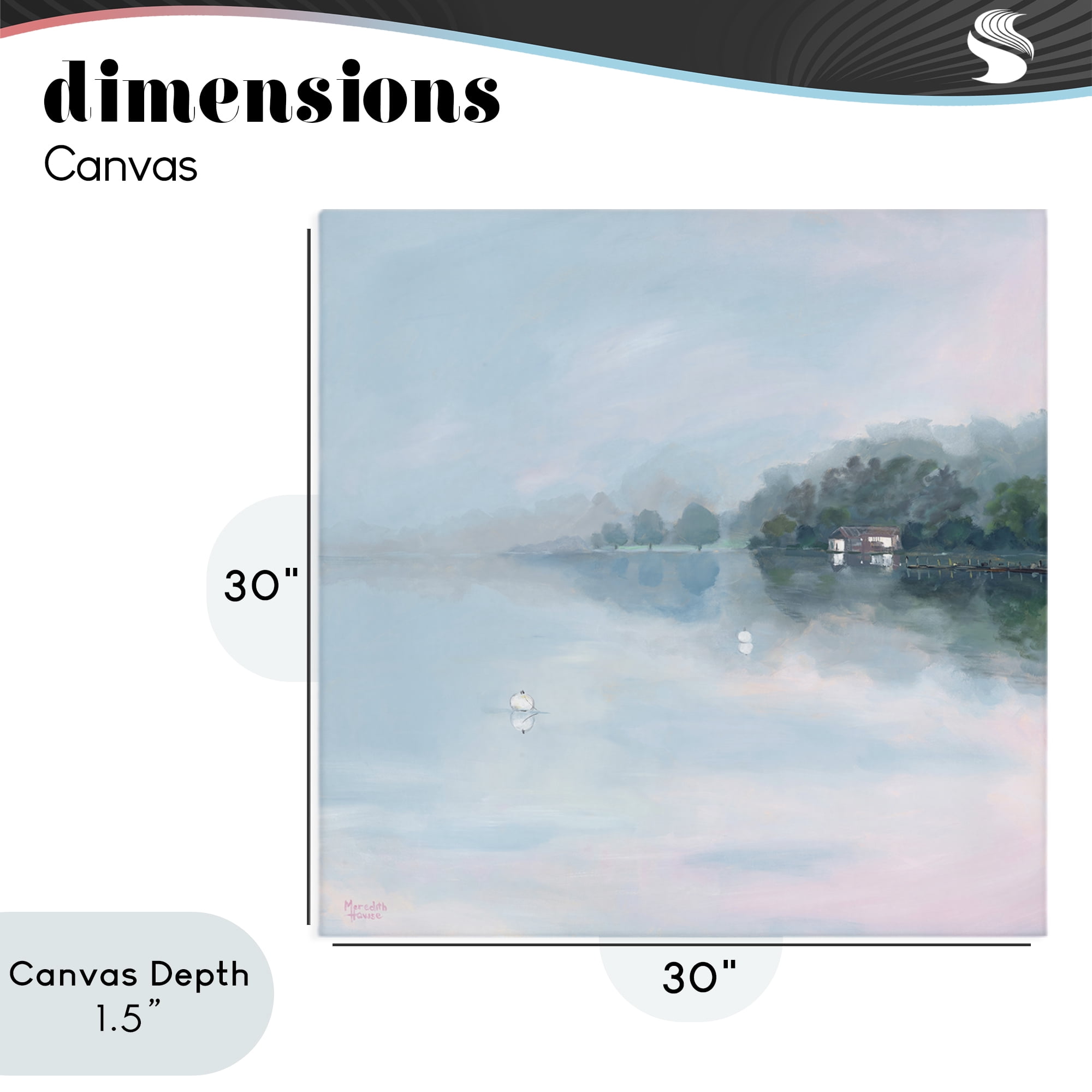 Stupell Industries Morning at Lake Windermere Canvas Wall Art, design by Meredith Howse
