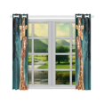 thumbnail image 3 of BSDHOME Funny Giraffe with a Little Monkey Window Curtain Kitchen Curtain 26x39 inches (Two Pieces), 3 of 3