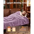 thumbnail image 6 of Memoryfield Full Size Electric Blanket, 72" x 84" Heated Blanket , Fast Heating, 10 Heat Settings & Auto Shut Off, Machine Washable, Purple, 6 of 7