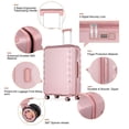 thumbnail image 3 of Hikolayae Rachel Collection Hardside Spinner Luggage Sets in Rose Gold, 3 Piece - TSA Lock, 3 of 9