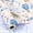 Blue/White, variant on Kraft Baby Shower Wrapping Paper, Jungle Animals Wrapping Paper, Cute Little Lion Giraffe and Elephant Themed Baby Gift Wrap for Girls Boys Birthday Party Gender Neutral (17 In X 33Ft)