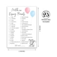 thumbnail image 2 of GENDER REVEAL Party Game — CARTOON PARENT MATCH Game — Pack of 25 — Elephant Pink or Blue Baby Shower Game, Match Famous Cartoon Parents Co-ed Fun Shower Activity, Star Kids Match Game G510-DPM, 2 of 9