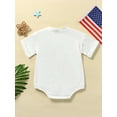 thumbnail image 4 of 4th of July Newborn Infant Baby Boy Girl Romper USA Print Short Sleeve Onesie Bodysuits Independence Day Clothes, 4 of 9
