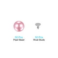 thumbnail image 3 of Uxcell Pearl Rivet Studs Kit, 10mm Pearl Rivets Faux Pearls Rivets Pink 50 Set, 3 of 6