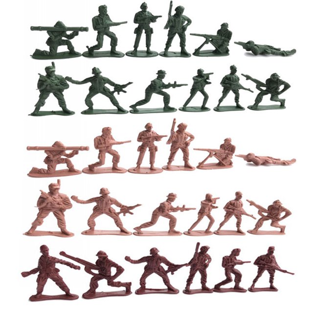 Gwong Juguete 100pcs militares militar soldados figuras de acción modelo Mini Wartime Scene Accessory Gwong 30004784
