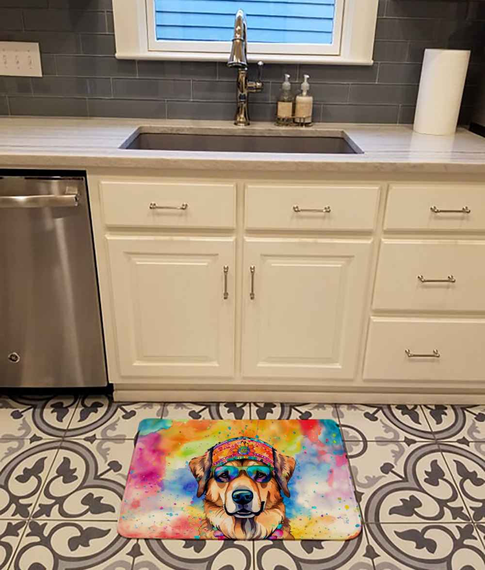 Yorkshire Terrier Hippie Dawg Memory Foam Kitchen Mat