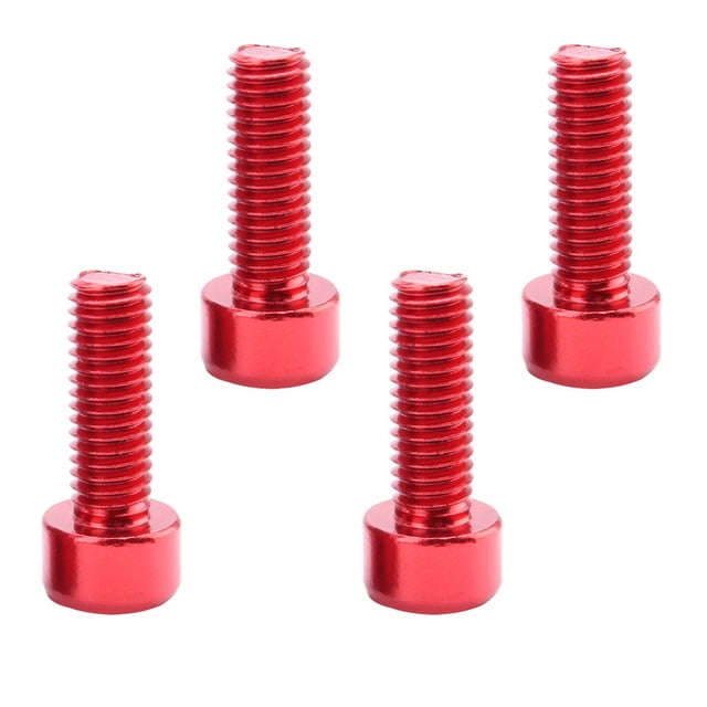 Xingzhi 4 Pieces Mountain Water Bottle Cage Bolts Portable Professional Universal Solid Color Stylish Replacement Screws Red