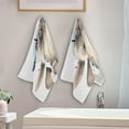 thumbnail image 4 of Dreamtimes Cute Bunny Butterfly Hand Towels 2 PCS, Easter Rabbits Kitchen Towel Ultra Soft and Highly Absorbent,Decorative Fingertip Face Towel for Bathroom Hotel, 28.3"x14.4", 4 of 6