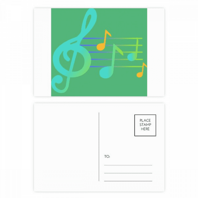 Música fluorescente Juego de postales Cumpleaños Tarjeta de agradecimiento Lado de envío 20 piezas
