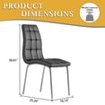 thumbnail image 4 of Dining Chairs Set of 4, Modern PU Leather with Metal Legs for Dining Room, Living Room, 4 of 6