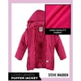 thumbnail image 3 of Steve Madden Girls Puffer Jacket - Insulated Long Length Parka Quilted Winter Jacket for Girls (Size: 4-16), 3 of 7