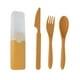 thumbnail image 2 of Xihbxyly Vajilla de Plástico con Pajita, Sostenible, con Cuchillo, Tenedor y Cuchara, Caja de Almacenamiento Ligera, Portátil para Exteriores, Ideal para Almuerzos Escolares y Acampadas, Tamaño 21,1, 2 of 6