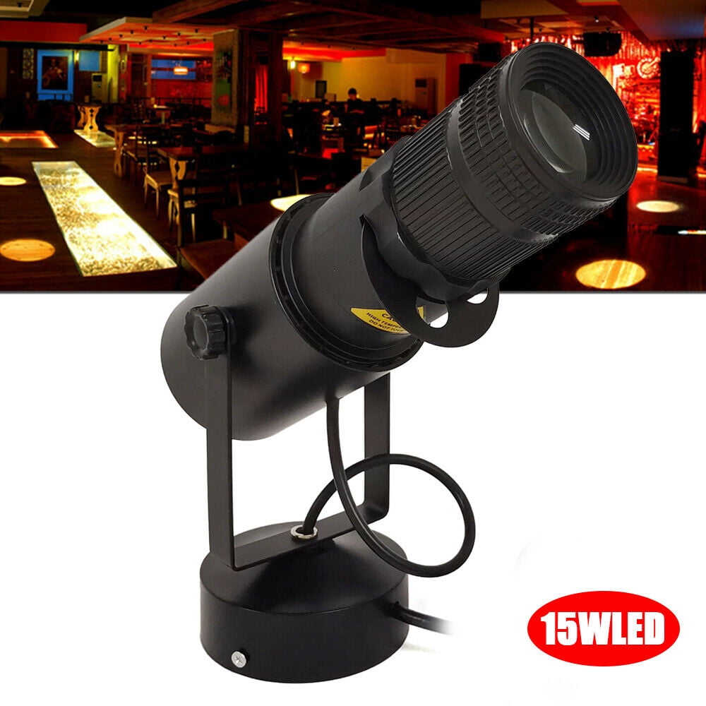Fichiouy LED Spot Light 4 Apertures White Beam Stage DJ Disco Party Lamp Adjustable 15W