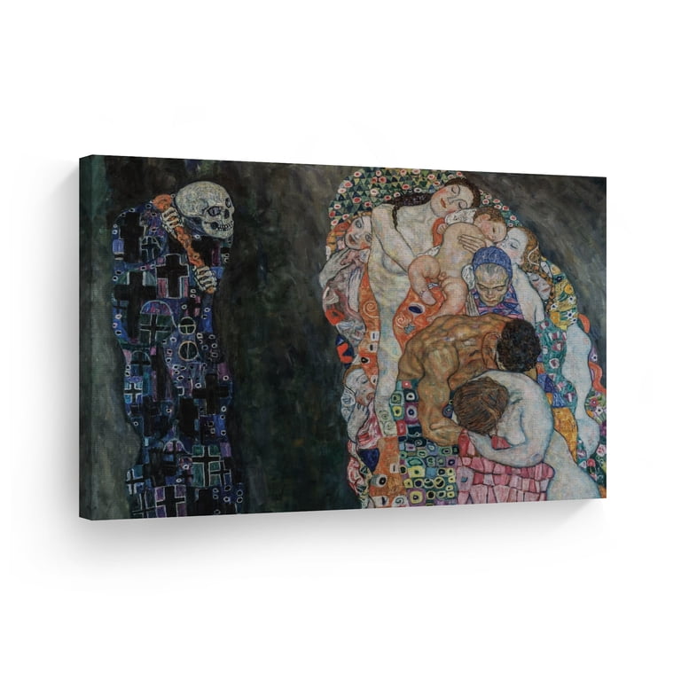 Gustav Klimt Death And Life Large Colourful Gustav Klimt Wall Art