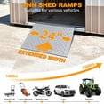 thumbnail image 7 of Shed Ramp for Riding Mower & Lawn Equipment Anti-Slip Punch Plate Ramp 750 LB, 7 of 7