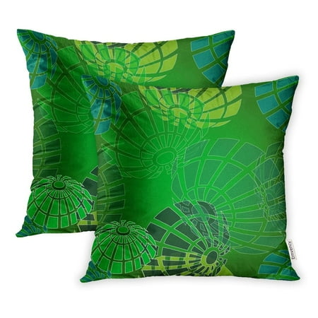 Flower Country Mushroom Knobs Cabinet - YWOTA Bright Fungus Pattern Flower Abstract Green and Blue Mushroom for Summer Winter Pillow Cases Cushion Cover 16x16 inch