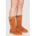 thumbnail image 2 of Women's Faux Fur Lined Button Loop Side Mid-Calf Platform Boots, 2 of 3