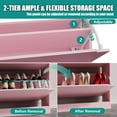 thumbnail image 3 of FANRAL Shoe Storage Cabinet for Entryway,Narrow Hidden Shoe Rack for Entrance Hallway,Pink, 3 of 8