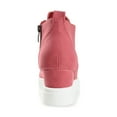 thumbnail image 4 of Journee Womens Clara Round Toe Inside Zip Wedge Sneakers, Widths Available, 4 of 10