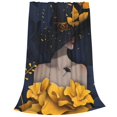 thumbnail image 2 of Balery Elegant Lady With Hat Manta de Felpa Suave y Acogedora – Cobija de Franela Aterciopelada para Cama, Lavable y Cálida para Sofá, Mascotas, Transpirable-80"x60", 2 of 7
