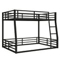 thumbnail image 4 of Metal Full XL over Queen Bunk Bed - Black, Space-Saving Design for Teens &amp; Adults. Durable Metal Frame, Noise-Reduced, No Box Spring Needed. Ideal for Bedroom/Dorm., 4 of 14