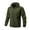 Green, variant on Men's Color Block Waterproof Hooded Jacket with Detachable Hat Windproof Breathable Outdoor Coat for Hiking Camping Sailing Green M