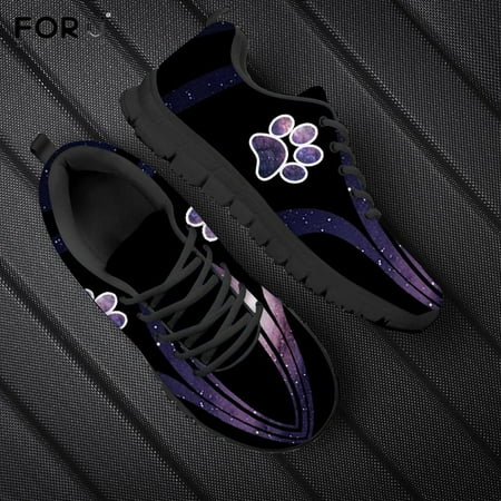 

Gradient Red Color Flats Women Shoes Paw Heart Print Ladies Shoes Spring/Autumn Female Sneakers Shoes Casual Shoes
