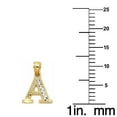 thumbnail image 2 of Genuine 14k Two-tone Gold 0.59" Diamond-cut Initial Letter A Necklace 16", 18", 20", 22" Trendy Charm Initial Necklaces for Women, 2 of 8