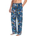 thumbnail image 5 of Cauagu Hawaiian Style Mens Pajama Pants Sleep & Lounge Pants,PJ Bottoms with Pockets-Medium, 5 of 7