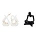 thumbnail image 1 of Estatua de cisne, figura de cisne de cerámica, escultura abstracta de resina, estatua humana, ideal para parejas, familias y amigos, decoración del ho, 1 of 8