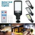 thumbnail image 1 of LED Solar Street Light 2.5W Solar Wall Light w/1200mAh Battery IP65 Waterproof Motion Sensor Light 3 Lighting Modes Parking Lot Light w/Remote Control, 1 of 8