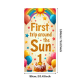 thumbnail image 3 of LUUFILx First Trip Around the Sun Backdrop Banner Colorful Birthday Decorations Photography Props Party Supplies Background Kids Celebration, 3 of 9