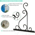 thumbnail image 3 of 4 Pcs Hanging Plant Bracket,10 inch Metal Wall Planter Hanger Hooks for Hanging Plants Flower Baskets Wind Chimes Bird Feeders, Indoor Outdoor Rustic Home Decor（Black）, 3 of 7