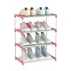 thumbnail image 1 of Bearachild Zapatero de 4 niveles, organizador de zapatos de acero inoxidable multicapa, estante de almacenamiento para puerta de entrada, azul Almacenamiento y organización del hogar rosado 4 capas Bearachild HA003484-05, 1 of 6