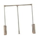 thumbnail image 5 of Barra de armario abatible con riel elevador, ancho ajustable para colgar ropa, organizador de almacenamiento ergonómico de aleación de aluminio Marrón, 5 of 8