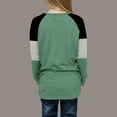 thumbnail image 5 of Long Sleeve Shirts for Girls Casual Crewneck T-Shirts Size 4-14 Teens Kids Basic Color-Block Raglan Pullover Comfort Athletic Workout Tunic Tops, 5 of 6