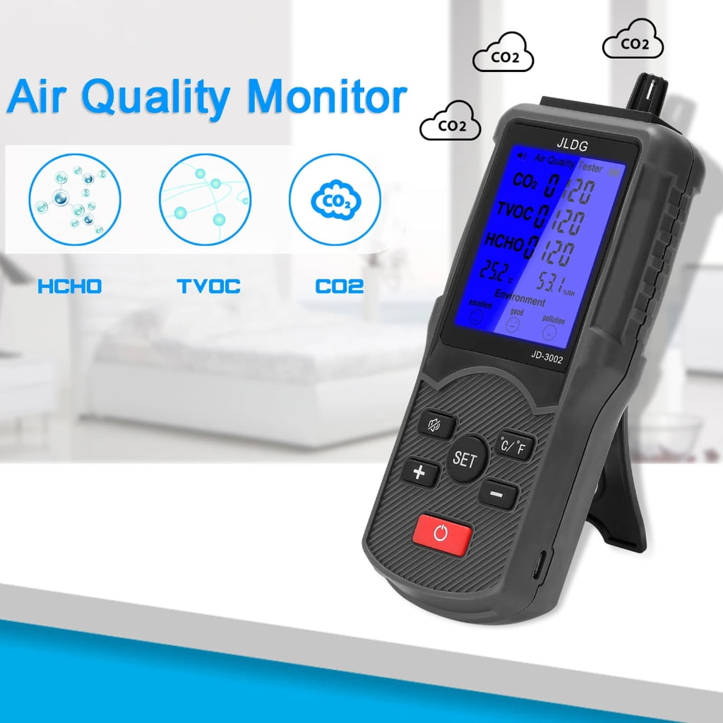 PatungKu Home Air Quality Monitors CO2 Meter CO2 TVOC HCHO Carbon Dioxide Detectors