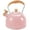 Cute Pink, variant on Uscover Stovetop Tea Kettle with Wood Pattern Cool Touch Folding Handle,Induction Modern Kettle Teapot Whistling Lid Opening Gas Electric Applicable