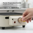 thumbnail image 6 of 2-in-1 Electric Indoor Grill, 1500W Smokeless Korean BBQ Griddle with Non-Stick Removable Cooking Plate, 3 Raclette Cheese Pans, Adjustable Temperature Control, Dishwasher Safe, Beige BQR1502B, 6 of 9
