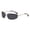 Gold Frame Black and Grey Lens, variant on Women's Oval Rimless High-End Vintage Sunglasses