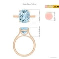thumbnail image 3 of ANGARA Natural Cushion 3.45 ct Aquamarine Engagement Ring with Hidden Accents in 14K Rose Gold for Women (Size-11x9mm) | March Birthstone, Anniversary Jewelry Gift for Women | Natural Aquamarine Ring, 3 of 7