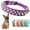 Purple, variant on Spiked Dog Collar, Mushrooms Rivet Spike Anti-Bite Studded Protective Pet Neck Pu Leather Puppy Collars for XS Small Medium Large Boy Dogs Male Cats Goat (Black, S)